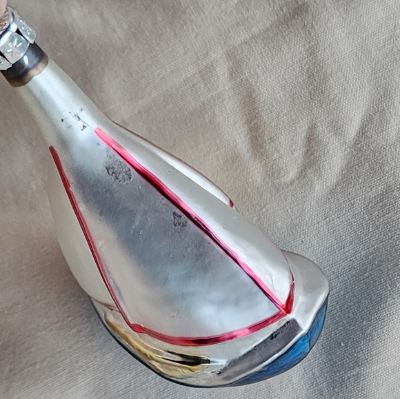 Vintage Mercury Glass Sailboat Christmas Ornament - Picture 5 of 12